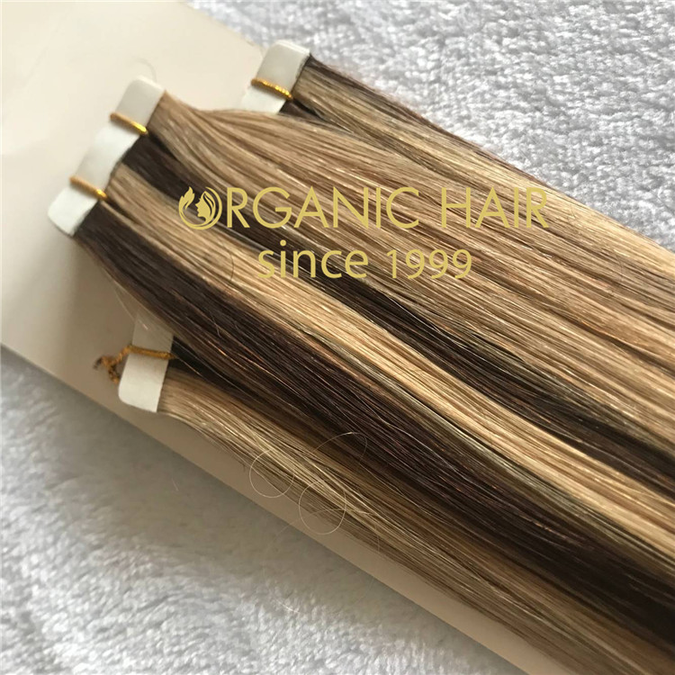 Piano color tape in hair extensions with high quality C82